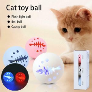 Cat Ball Toys Catnip Bell Ball Flash Light Balls Pet Supplies