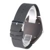 Natural Sandalwood Quartz Watch Movement for Men Premium Leather Band Wooden Watches Practical Luminous Function Wood Watch (Black)