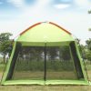 High Quality Single Layer 5-8 Person Family Party Gardon Beach Camping Tent Gazebo Sun Shelter Pergola Mosquito Net 2 Colors