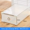 5PCS Transparent shoe box dustproof storage box can be superimposed combination shoe cabinet Clamshell men and women shoe box