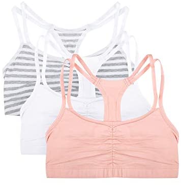 Fruit of the Loom Women's Cotton Pullover Sport Bra(Pack of 3)