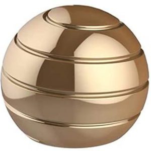 CaLeQi Desktop Ball Transfer Gyro Aluminum Alloy Kinetic Desk Toy Stress Relief Office Executive Gadgets Metal Ball Full Disassembly Rotary Decompression Toy-Small (Gold)