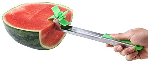 Melon Cutter Watermelon Cubes Slicer - Yueshico Stainless Steel Windmill Watermelon Cutter Knife Corer Fruit Vegetable Tools Kitchen Gadgets