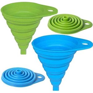AxeSickle Silicone Collapsible Funnel 2 Pcs Folding Funnel.