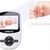 Video Baby Monitor with Digital Camera, ANMEATE Digital 2.4Ghz Wireless Video Monitor with Temperature Monitor, 960ft Transmission Range, 2-Way Talk, Night Vision, High Capacity Battery (White)