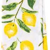 KAF Home Pantry Lemons All Over Kitchen Dish Towel Set of 4, 100-Percent Cotton, 18 x 28-inch
