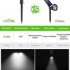 LITOM 12 LEDs Solar Landscape Spotlights, IP67 Waterproof Solar Powered Wall Lights 2-in-1 Wireless Outdoor Solar Landscaping Lights for Yard Garden Driveway Porch Walkway Pool Patio 4 Pack Cold White
