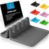 Silicone Utensil Rest with Drip Pad for Multiple Utensils, Heat-Resistant, BPA-Free Spoon Rest & Spoon Holder for Stove Top, Kitchen Utensil Holder for Spoons, Ladles, Tongs & More - by Zulay