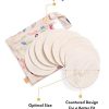 Organic Washable Breast Pads 8 Pack | Reusable Nursing Pads for Breastfeeding with Carry Bag