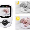 Video Baby Monitor with Digital Camera, ANMEATE Digital 2.4Ghz Wireless Video Monitor with Temperature Monitor, 960ft Transmission Range, 2-Way Talk, Night Vision, High Capacity Battery (White)