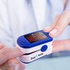 Zacurate 500BL Fingertip Pulse Oximeter Blood Oxygen Saturation Monitor with Batteries and Lanyard Included (Navy Blue)