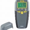 General Tools MMD4E Digital Moisture Meter, Water Leak Detector, Moisture Tester, Pin Type, Backlit LCD Display With Audible and Visual High-Medium-Low Moisture Content Alerts, Grays