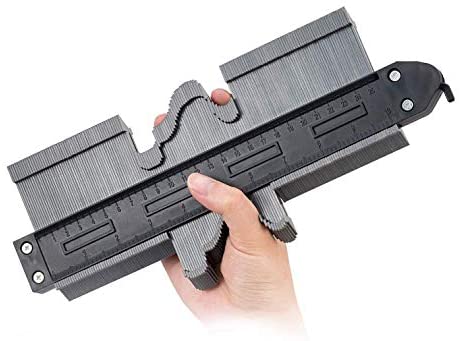 EtekStorm Contour Gauge with Lock Profile Gauge 10 Inch(25cm) Plastic Woodworking Shape Tracing Template Measuring Tool Precisely Copy Irregular Shapes Profile Copy Gauge Tool (10IN With Lock)