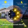 Solar Lights Outdoor, Solar Powered Ground Lights Outdoor Waterproof Solar Garden Lights 8 LED Solar Disk Lights, Solar Landscape Lights for Pathway Yard Walkway Patio Lawn Path (8 Pack Warm White)
