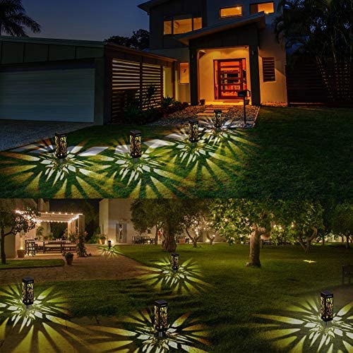 URPOWER Solar Lights Outdoor Upgraded Solar Pathway Lights with Bigger Solar Panel & Longer Working Time IP65 Waterproof Solar Garden Lights for Landscape Lawn Patio Path Driveway (Warm White 8 Pack)