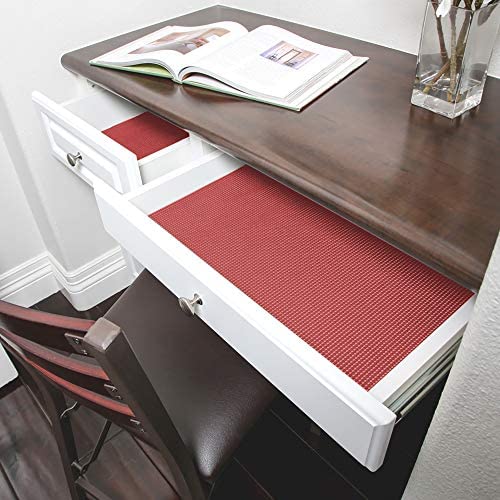 Smart Design Shelf Liner Classic Grip - (18 Inch x 5 Feet) - Drawer Cabinet Non Adhesive Protection - Home & Kitchen [Very Berry]