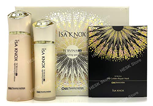 ISA KNOX TE'RVINA LX Regenerating Skin Softener + Emulsion Set (+ Golden R Mask Bonus Gift)