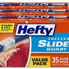 Hefty Slider Freezer Bags, Quart Size, 105 Count