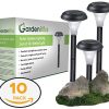 GardenBliss Best Solar Lights For Outdoor Pathway, 10 Brightest Light Set For Walkway, Patio, Path, Lawn, Garden, Yard Decor, Double Waterproof Seal, Large Led Landscape Outside Post Lighting Lamps