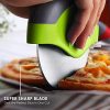 Kitchy Pizza Cutter Wheel - Super Sharp and Easy To Clean Slicer, Kitchen Gadget with Protective Blade Guard (Green)