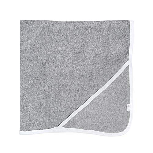 Burt's Bees Baby - Hooded Towel, Absorbent Knit Terry, Super Soft Single Ply, 100% Organic Cotton (Heather Grey, 1-Pack)