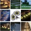 Dekugaa Solar Ground Lights, Disk Lights Waterproof in-Upgraded Outdoor Garden Waterproof Bright in-Ground Lights for Lawn Pathway Yard Driveway, with 8 LED (Warm White)
