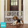 North States MyPet Paws 40" Portable Pet Gate: Expands & Locks in Place with no Tools. Pressure Mount. Fits 26"- 42" Wide (23" Tall, Light Gray) (8871)