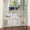 North States MyPet Paws 40" Portable Pet Gate: Expands & Locks in Place with no Tools. Pressure Mount. Fits 26"- 42" Wide (23" Tall, Light Gray) (8871)