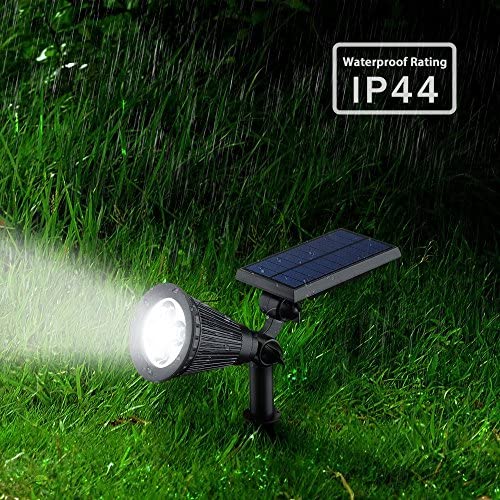 Falove Solar Spotlight Outdoor, 180°Adjustable Auto On/Off Flag Pole Lights, Waterproof Security Wall Light for Garden, Pool Area, Tree, Pond, Landscape and Yard(1 Pack)