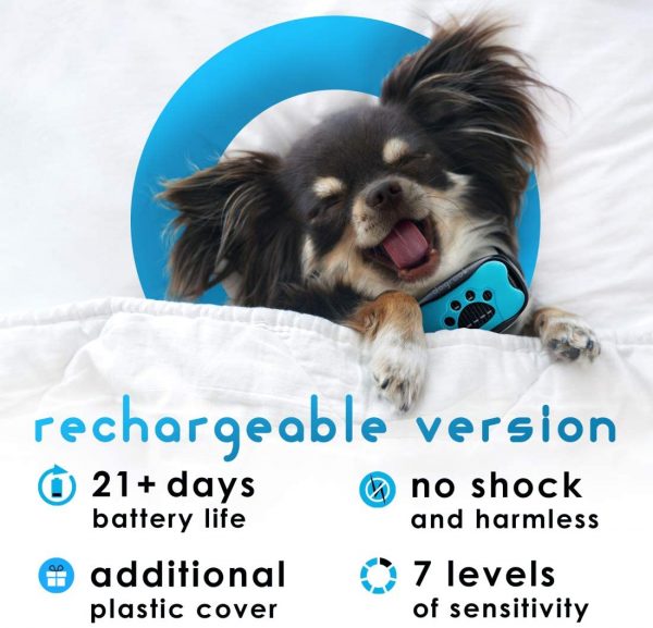 DogRook Rechargeable Bark Collar - Humane, No Shock Training - Action Without Remote - Vibration & Sound Care Modes - for Small, Medium, Large Dogs Breeds - No Harm Deterrent Vibrating Control Collar