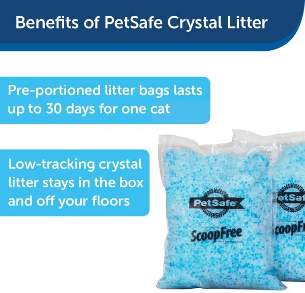 PetSafe ScoopFree Premium Crystal Non Clumping Cat Litter, 2-Pack
