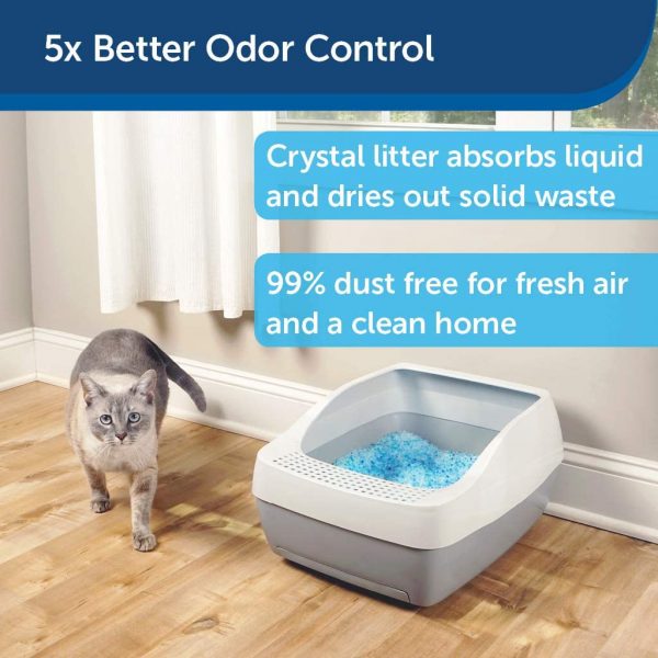 PetSafe ScoopFree Premium Crystal Non Clumping Cat Litter, 2-Pack