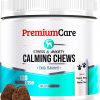 PremiumCare Calming Treats for Dogs - Made In USA - Helps With Dog Anxiety, Separation, Barking, Stress Relief, Thunderstorms and More - Natural Calming Relaxer for Aggressive Behavior - 120 Chews