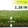 ZGR Artificial Garden Grass, 6' x 10' (60 Square ft) Premium Lawn Turf, Realistic Fake Grass, Deluxe Synthetic Turf, Thick Pet Turf, Perfect for Carpet Doormat Indoor/Outdoor Landscape, Non Toxic
