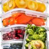 Prep Naturals Glass Meal Prep Containers - Food Prep Containers with Lids Meal Prep - Food Storage Containers Airtight - Lunch Containers Portion Control Containers Bpa-Free (5 Pack,30 Ounce)