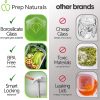 Prep Naturals Glass Meal Prep Containers - Food Prep Containers with Lids Meal Prep - Food Storage Containers Airtight - Lunch Containers Portion Control Containers Bpa-Free (5 Pack,30 Ounce)