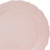 PARTY DISPOSABLE 30 PC DINNERWARE SET | 10 Dinner Plates | 10 Salad Plates | 10 Dessert Plates | Heavyweight Plastic Dishes | Fine China Look | Upscale Wedding and Dining (Vintage Collection - Blush)