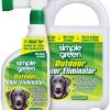 SIMPLE GREEN Outdoor Odor Eliminator for Pets, Dogs, Ideal for Artificial Grass & Patio (32 oz Hose End Sprayer & 1 Gallon Refill)