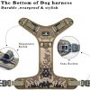 FIVEWOODY Tactical Dog Training Harness No Pulling Front Clip Leash Adhesion Reflective K9 Pet Working Vest Easy Control for Small Medium Large Dogs